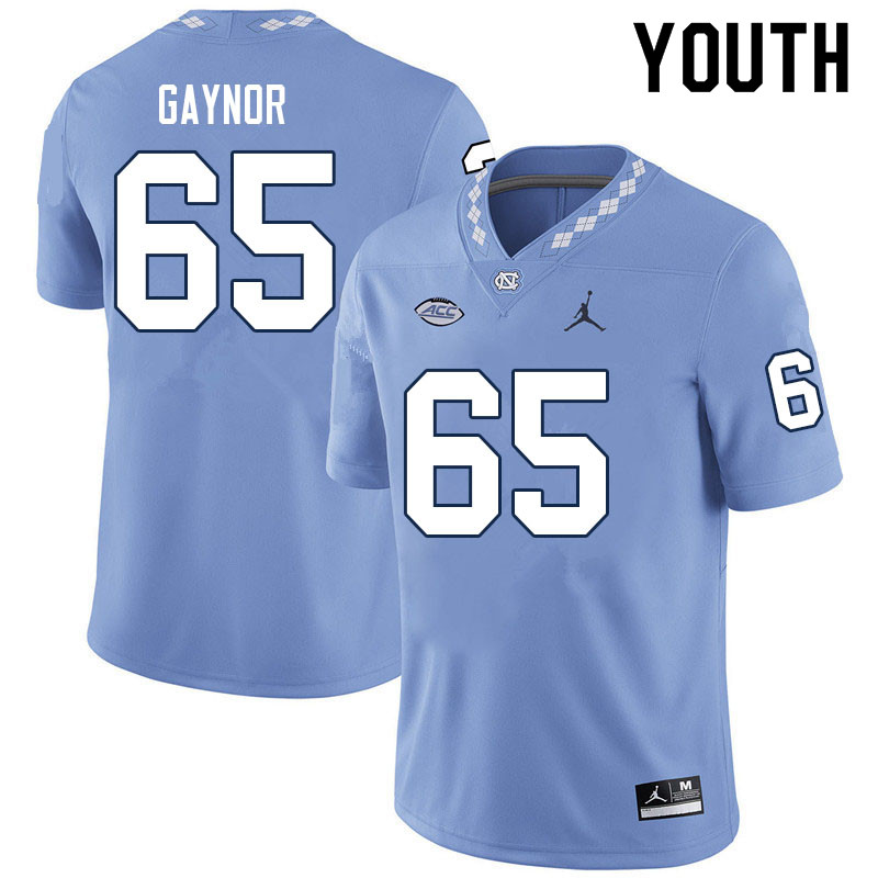 Youth #65 Corey Gaynor North Carolina Tar Heels College Football Jerseys Sale-Carolina Blue